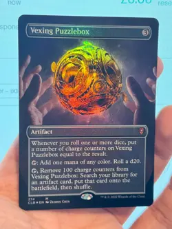 1X FOIL Vexing Puzzlebox BORDERLESS MINT MTG Magic CLB Baldur's Gate Commander - Image 1