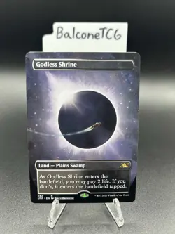 Magic The Gathering Godless Shrine (Borderless) Unfinity Normal - Image 2