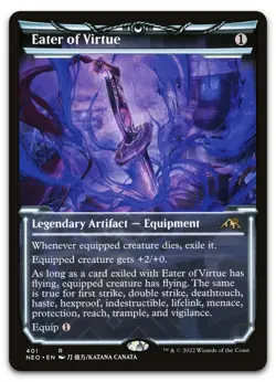 Eater of Virtue (Showcase) #401 (NM) Kamigawa Neon Dynasty NEO Magic MTG - Image 1