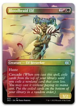 Bloodbraid Elf (Borderless) #373 (Foil) (NM) Double Masters 2022 2X2 Magic MTG - Image 1