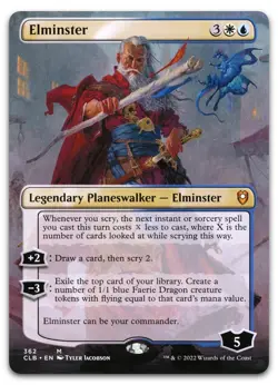 Elminster (Borderless) #362 (NM) Baldur's Gate CLB Magic MTG - Image 1