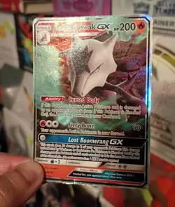 Pokemon Alolan Marowak GX SM187 Sm Holo DMG. - Image 2