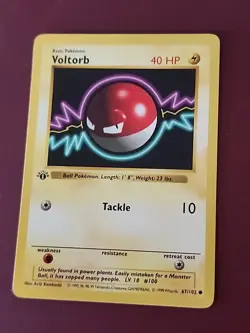1999 Pokemon VOLTORB 1st EDITION Base Set - 67/102 - Image 1