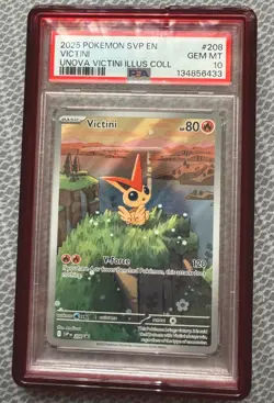 Pokemon Scarlet & Violet Promo Victini Holo #208 PSA 10 2025 - Image 1