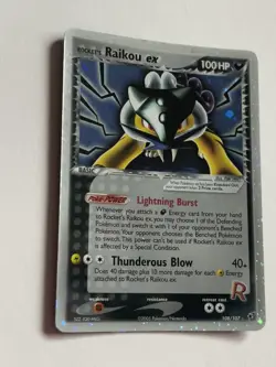 ✨Secret Rare Holo✨Rocket's Raikou EX 108/107 Pokemon Ex Deoxys NM. Pokemon TCG. - Image 2