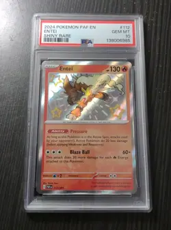 2024 Pokemon PAF EN ENTEI SHINY RARE #112 PSA 10 Gem Mint - Image 1