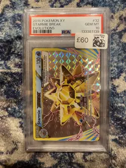 2016 Pokemon XY Evolutions Starmie Break #32 PSA 10 MINT - Image 1