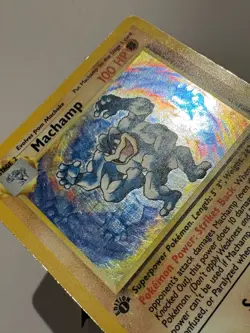 1999 Pokemon TCG Machamp Holo 1st Edition Base Set #8/102 Vintage LP/MP - Image 5