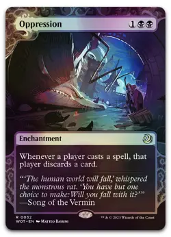 Oppression #32 (Foil) (NM) Wilds of Eldraine WOT Magic MTG - Image 1