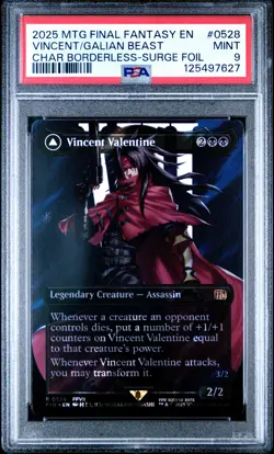 2025 MTG FINAL FANTASY #0528 GALIAN BEAST/VINCENT VALENTINE PSA 9 - Image 1