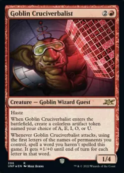 1x Goblin Cruciverbalist - Galaxy Foil NM-Mint, English Unfinity MTG Magic - Image 1