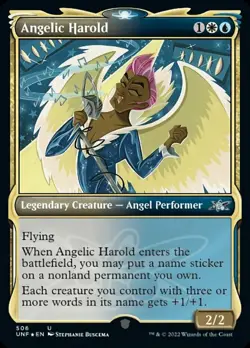 1x Angelic Harold - Showcase - Galaxy Foil NM-Mint, English Unfinity MTG Magic - Image 1