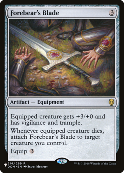 Forebear's Blade #214/269 (Damaged) List Reprints LIST LIST Magic MTG - Image 1