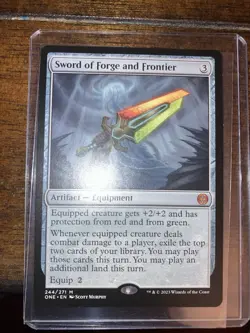 MTG- 1x Sword of Forge and Frontier - Phyrexia: All Will Be One Regular - Image 1