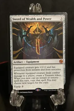 MTG Sword of Wealth and Power Outlaws of Thunder Junction (BIG) OTJ Mythic NM - Image 1
