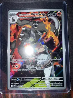 Pokemon TCG Team Rockets Houndoom Illustration Rare Card 191/182 Destined Rivals - Image 1