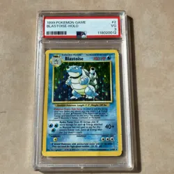 1999 Blastoise Holo Rare Pokemon Card TCG 2/102 Base Set PSA 3 - Image 1