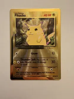 Pokemon TCG Pikachu Metal Holo Promo 058/102 40HP Miscellaneous Set - Image 1