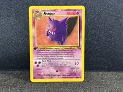 Gengar 20/62 Fossil 1st Edition - RARE Pokemon WOTC Vintage 1999 NM / LP - Image 2