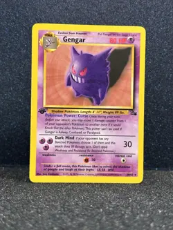 Gengar 20/62 Fossil 1st Edition - RARE Pokemon WOTC Vintage 1999 NM / LP - Image 5