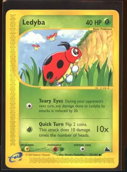 Ledyba Common 72/144 NM E Series Skyridge Pokemon - Image 1