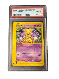 2002 Pokemon Expedition 33 Alakazam PSA 10 Gem Mint - Image 1