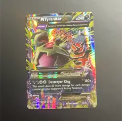 Pokemon M Tyranitar EX Ultra Rare Full Art Holo 43/98 240 HP XY Ancient Origins - Image 1