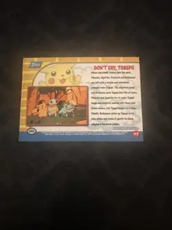 Don't Cry, TogepI! #43 Topps Blue Logo Pokemon TCG - Image 2