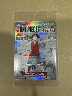 🔥🏀One Piece Monkey.D.Luffy US College Basketball Promo Card *SEALED*🔥🏀 - Image 1