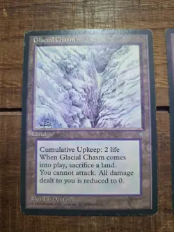 Magic The Gathering Glacial Chasm Ice Age Uncommon Card Regular LP X2 - Image 2