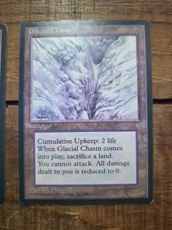 Magic The Gathering Glacial Chasm Ice Age Uncommon Card Regular LP X2 - Image 3