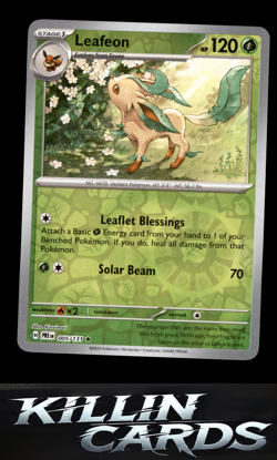 Reverse Holofoil Leafeon 005/131 Pokemon Rare SV: Prismatic Evolutions Card NM - Image 1