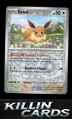 Reverse Holofoil Eevee 074/131 Pokemon Common SV: Prismatic Evolutions Card NM - Image 1