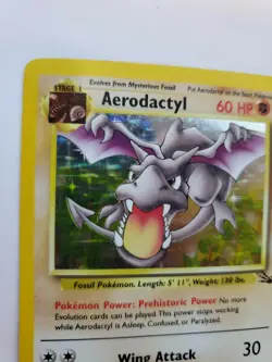 Aerodactyl Fossil Holo Pokemon Card Base WOTC - Image 3