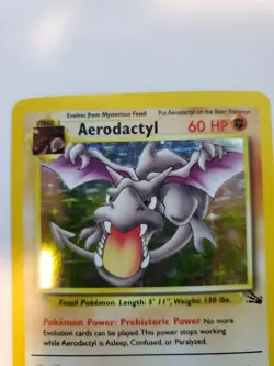 Aerodactyl Fossil Holo Pokemon Card Base WOTC - Image 4