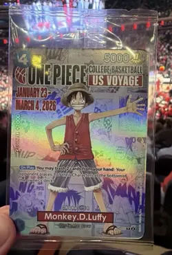 Monkey.D.Luffy (055) (College Basketball US Voyage) P-055 One Piece Promo Card - Image 2