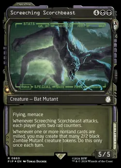1x Screeching Scorchbeast - Showcase ~ Surge Foil NM-Mint, English Fallout MTG M - Image 1