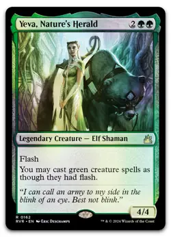Yeva, Nature's Herald #162 (Foil) (NM) Ravnica Remastered RVR Magic MTG - Image 1