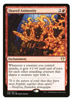 MTG - 1 x Shared Animosity - Rare Enchantment - Commander 2020 (C20) - M/NM - Image 1