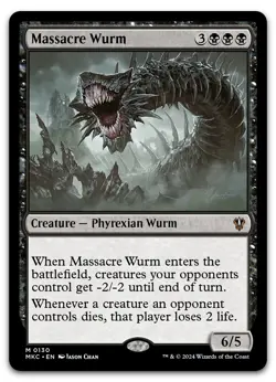 Massacre Wurm #130 (NM) Murders Karlov Manor MKC Magic MTG - Image 1