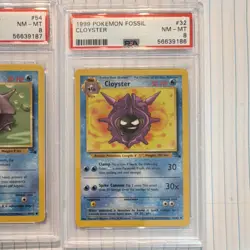 Pokemon TCG Shellder #54 & Cloyster #32 Fossil PSA 8 Card Lot English 1999 - Image 2