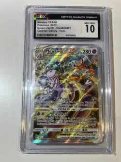 Pokemon Mewtwo VSTAR Ultra Rare Holo GG44/GG70 Crown Zenith 280 HP CGC 10 - Image 1