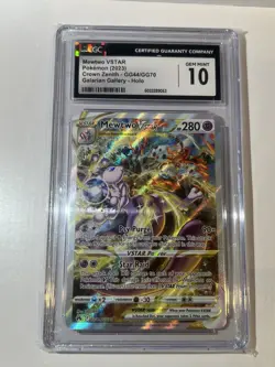 Pokemon Mewtwo VSTAR Ultra Rare Holo GG44/GG70 Crown Zenith 280 HP CGC 10 - Image 2