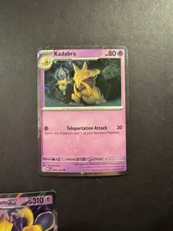 Pokemon Abra 063 Kadabra 064 Cosmos Holo Alakazam ex SVP 050 Set Holo 151 NM+ - Image 3
