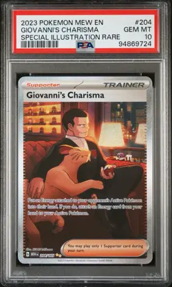 2023 Pokemon Scarlet & Violet English 151: Giovanni’s Charisma SIR #204 PSA 10 - Image 1