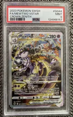 Mewtwo VSTAR GG44/GG70 Pokemon Crown Zenith: Galarian Gallery Holo PSA 9 - Image 1