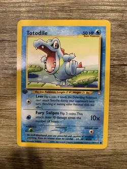 Pokemon TCG 1st Edition Totodile 81/111 - Neo Genesis Common Vintage WOTC 2000 - Image 1