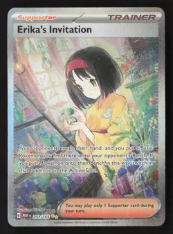 Erika's Invitation Special Illustration Rare Holofoil MEW 203/165 NM Pokemon TCG - Image 1