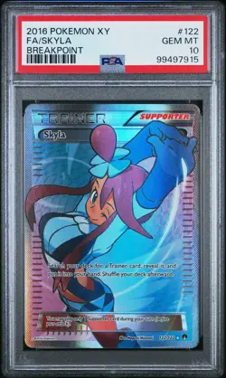 2016 POKEMON XY BREAKPOINT #122 FULL ART/SKYLA PSA 10 - Image 1