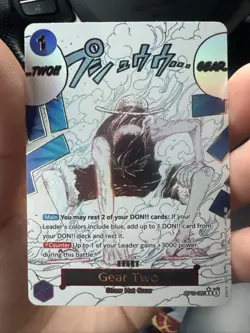 One Piece Card Luffy OP11-080 Fist of Divine Speed SP R Gear 2 Alternative Art - Image 1